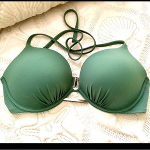 Victoria Secret Bombshell Sage green top 38C